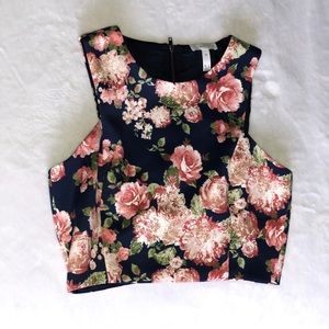 Nordstrom Cropped Floral Blouse